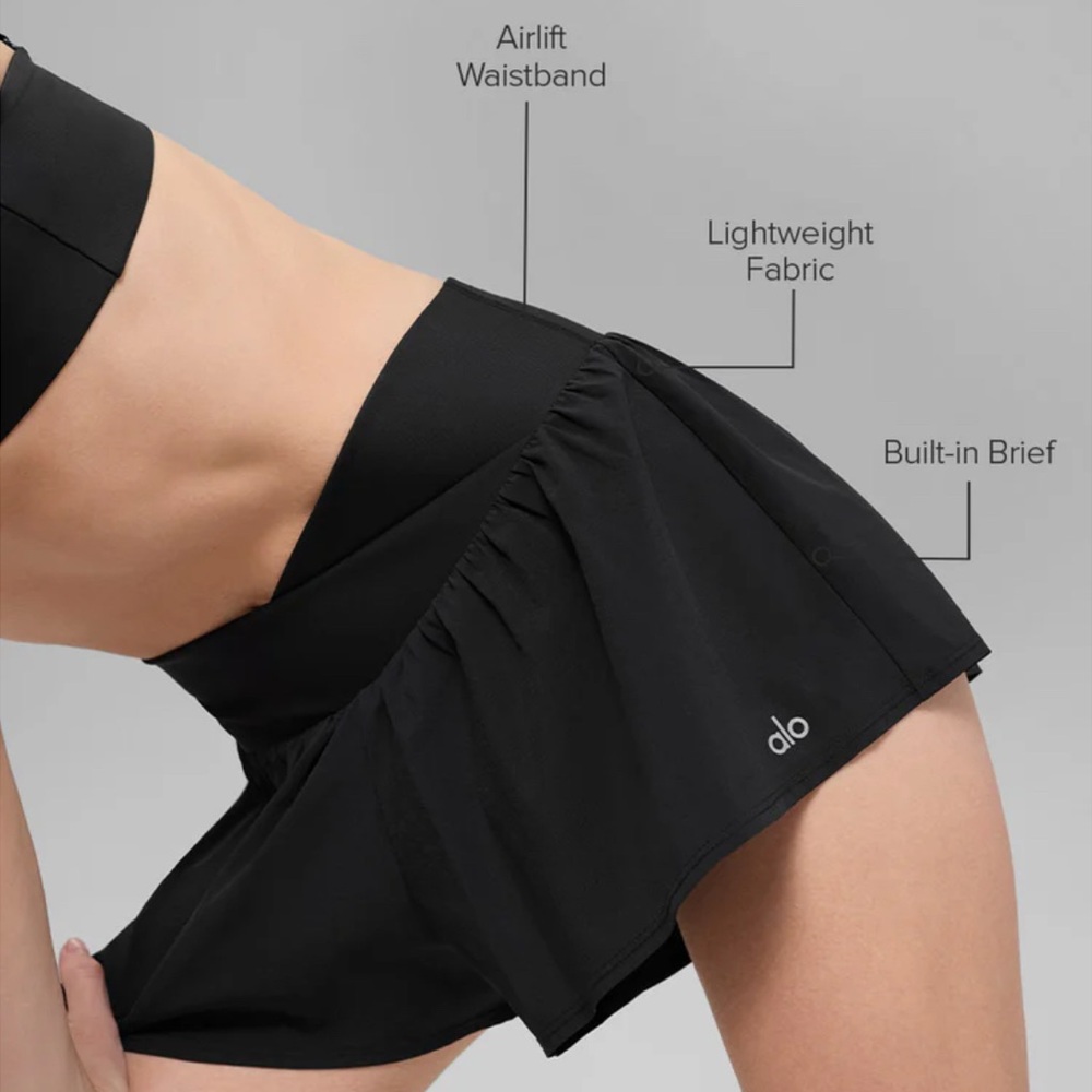 ALO Yoga Women's Black Airlift Skort BRAND NEW WITH TAGS